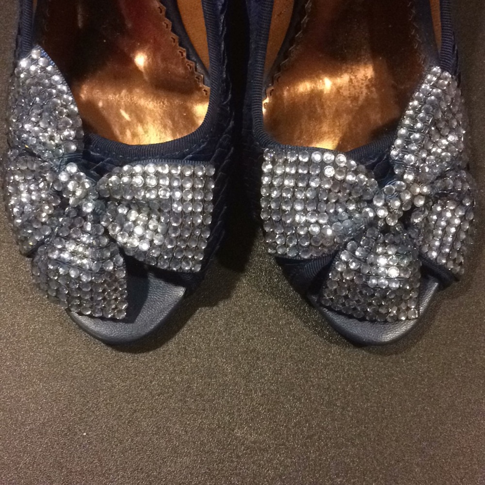 Poetic License Spectacle Rhinestone Heels Shoes 8 - Picture 3 of 6